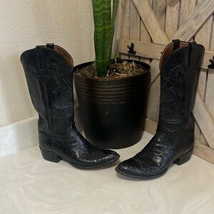 Lucchese ostrich skin boots